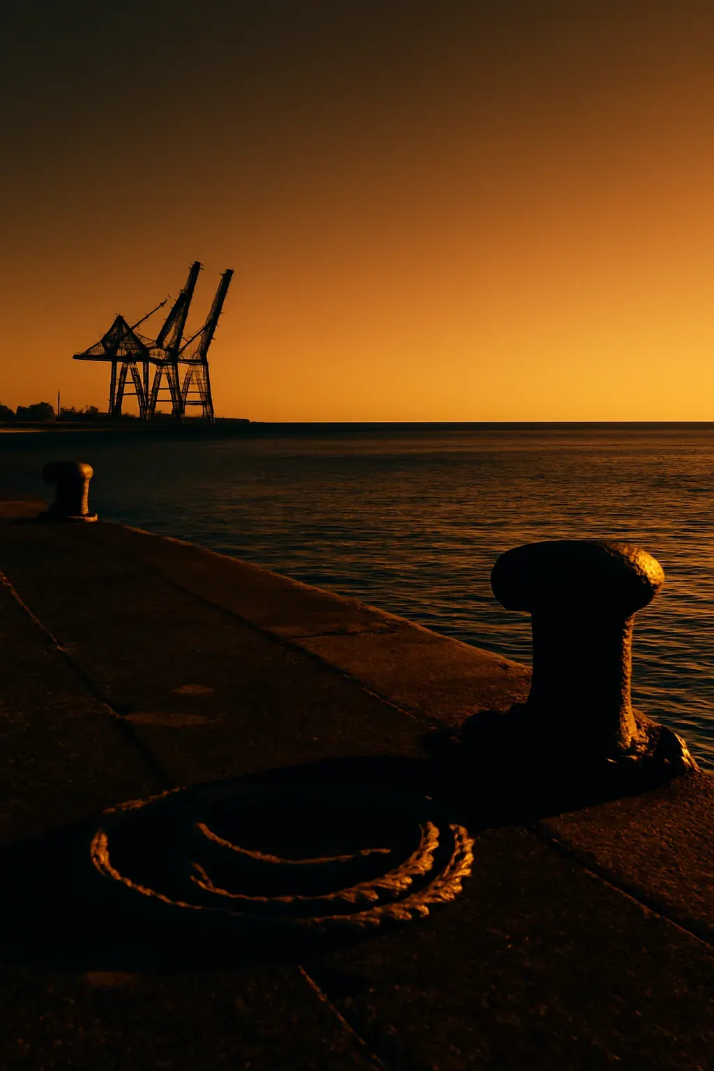 Saint-Denis and the Indian Ocean coastline, duotone